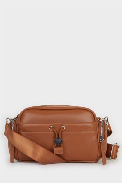 Faux Leather Crossbody Bag