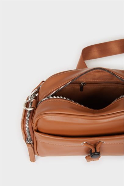 Faux Leather Crossbody Bag