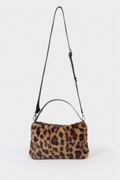 Kadın Leopar Desenli Çapraz Çanta