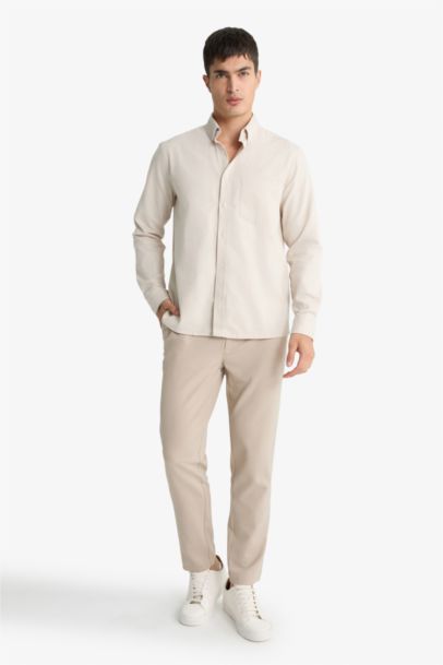 قميص بولو ردن طويل جبردين قصة عادية