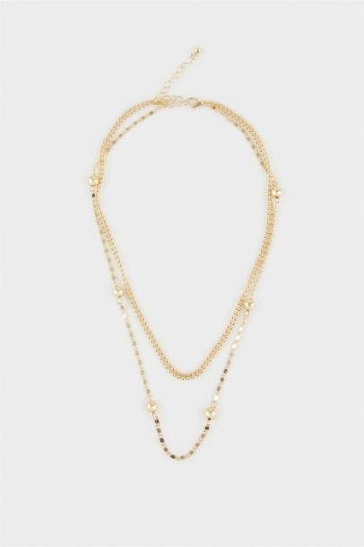 Woman 2 Piece Gold Necklace