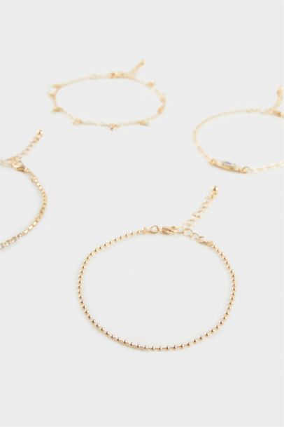 Woman 4 Piece Gold Bracelet
