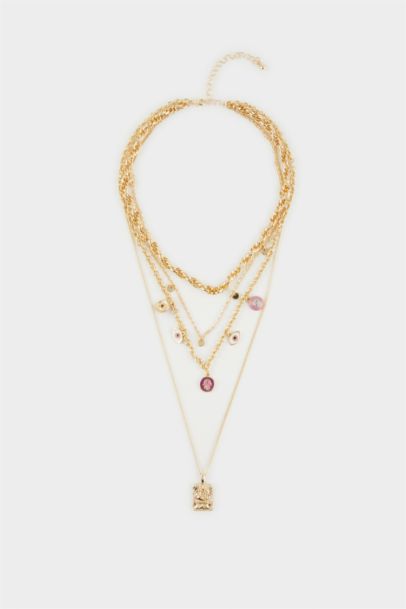 Lot de 4 Colliers dorés pour femme