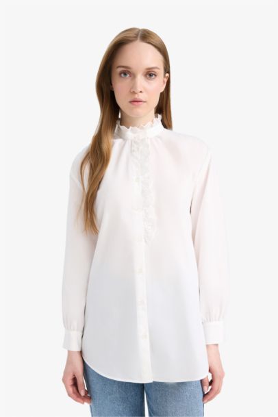 Terry Cotton Long Sleeve Tunic