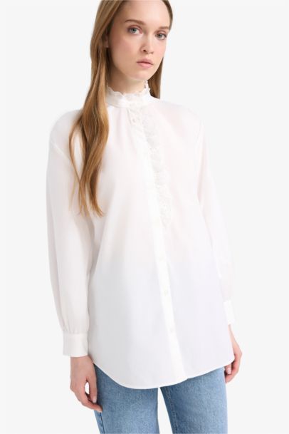 Terry Cotton Long Sleeve Tunic
