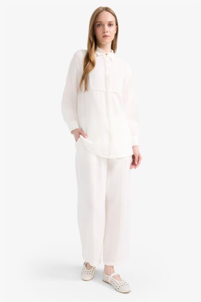 Flexible Waist Basic Modal Trousers