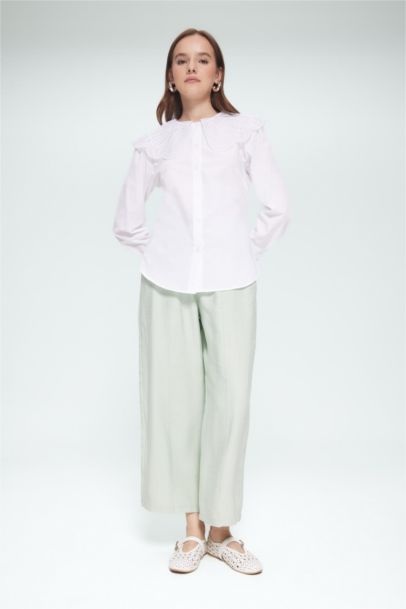 Flexible Waist Basic Modal Trousers