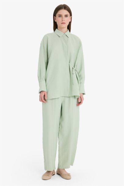 Flexible Waist Basic Modal Trousers