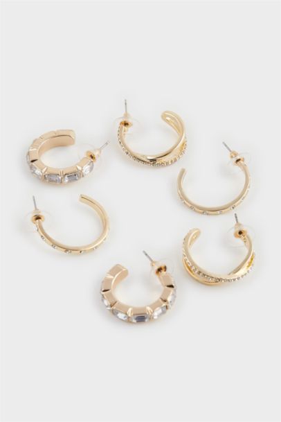 Lot de 3 Boucles d’oreilles dorées pour femme