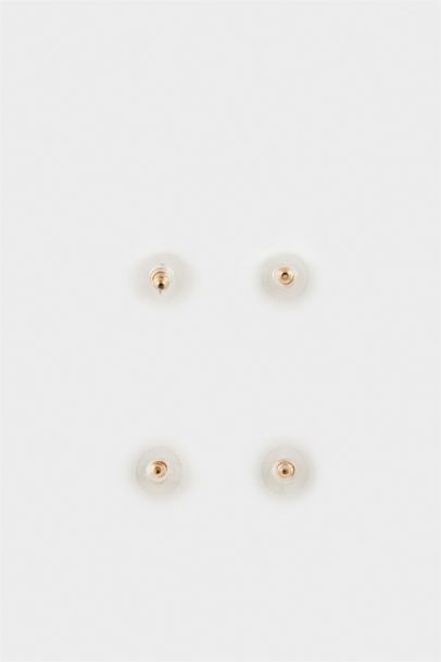 Woman 2 Piece Gold Earrings