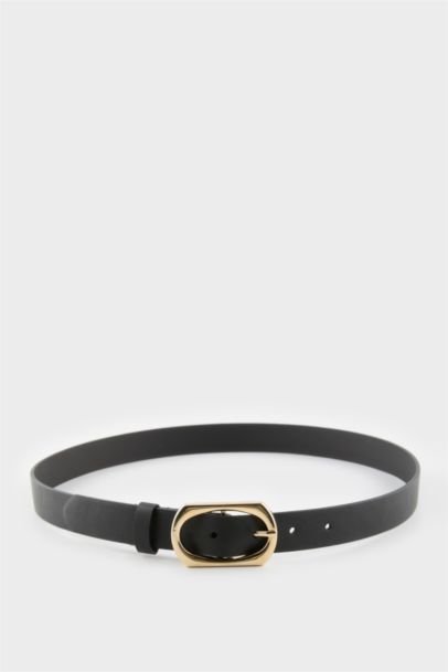 Woman Faux Leather Casual Belt