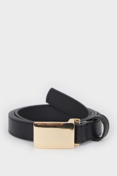 Woman Faux Leather Casual Belt