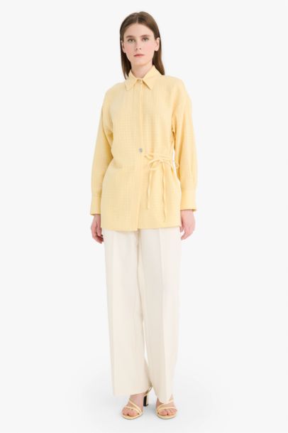 Relax Fit Muslin Long Sleeve Tunic