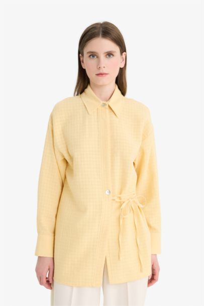 Relax Fit Muslin Long Sleeve Tunic