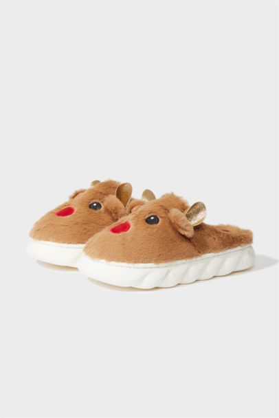 Woman Christmas Themed Flat Sole Home Slippers