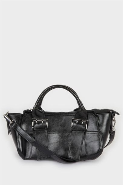Faux Leather Crossbody Bag