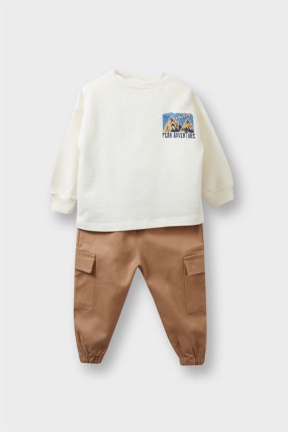 Ensemble Sweatshirt imprimé et Pantalon cargo pour bébé garçon