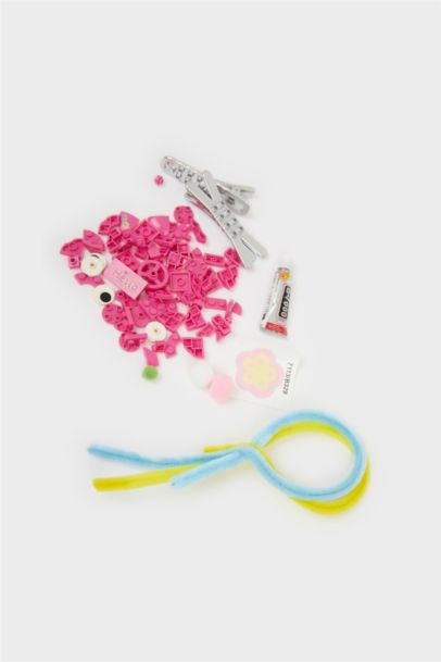 Girl 2 Piece Pink Flower Hair Clips