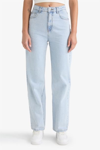 90's Wide Leg High Waist Long Jeans