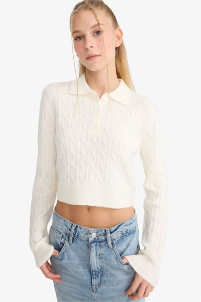 Slim Fit Polo Collar Pullover