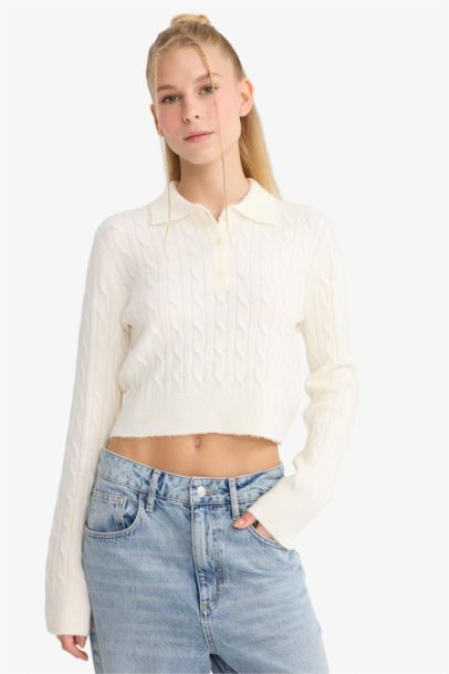 Slim Fit Polo Collar Pullover