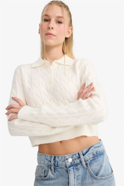 Slim Fit Polo Collar Pullover