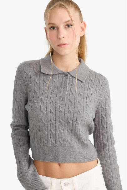 Slim Fit Polo Collar Pullover