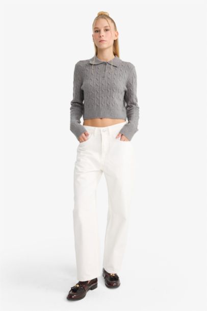 Slim Fit Polo Collar Pullover