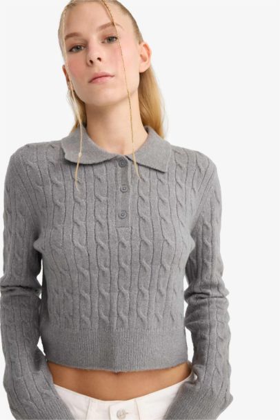 Slim Fit Polo Collar Pullover