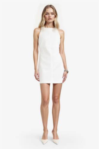 Square Collar Sleeveless Mini Dress