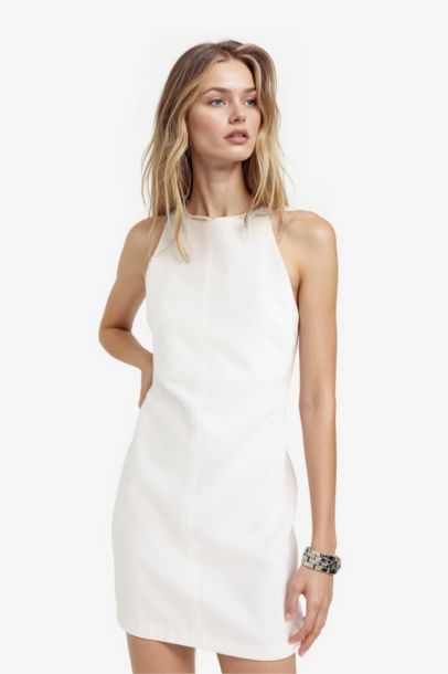 Square Collar Sleeveless Mini Dress