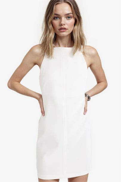 Square Collar Sleeveless Mini Dress