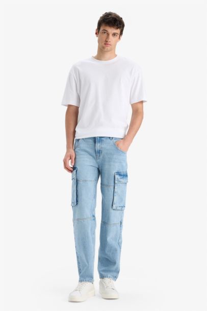 Джинсы комфортной посадки с прямыми штанинами