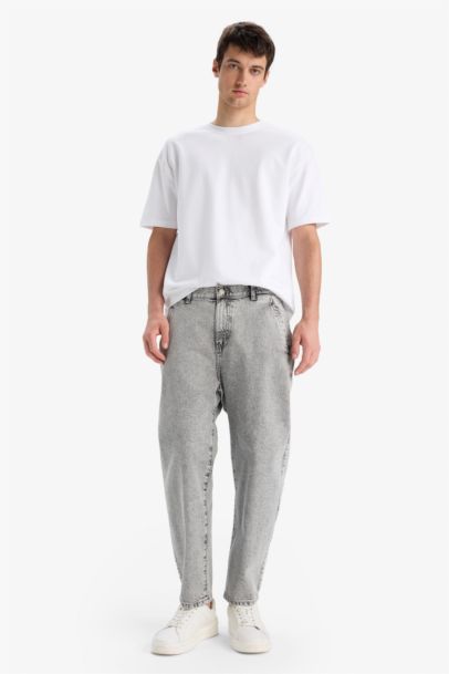 Regular Hem Denim Trousers