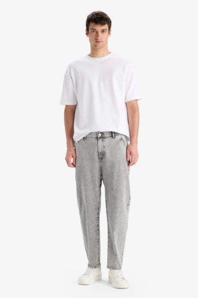 Regular Hem Denim Trousers