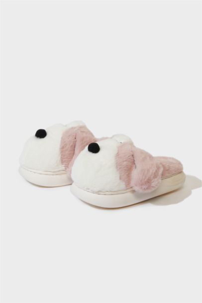 Girl Dog Themed Flat Sole Home Boots