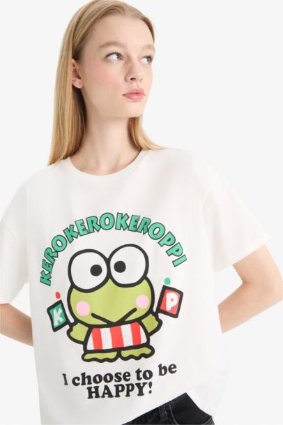 Hello Kitty Oversize Wide Pattern Printed T-Shirt