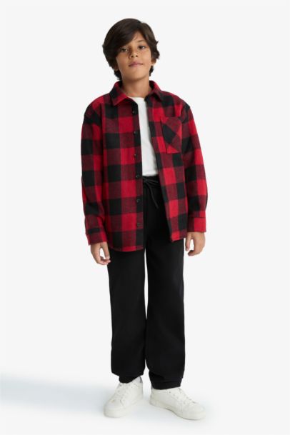 Standart Paça Pelüş Astar Jogger Pantolon Erkek Çocuk