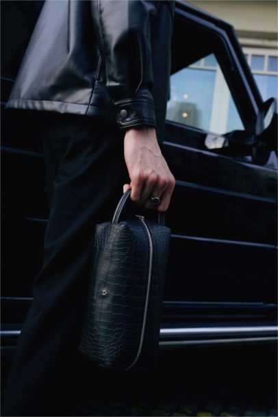 AtolyeWolf x DeFacto Man Crocodile Patterned Faux Leather Handbag