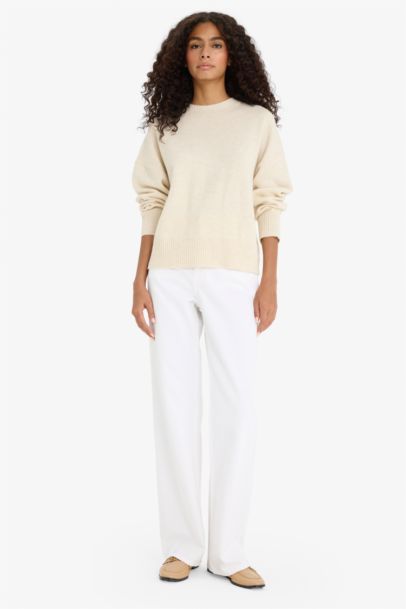 Oversize Fit Crew Neck Knitwear Pullover