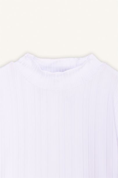 Regular Fit Half Turtleneck Ribbed Camisole T-Shirt