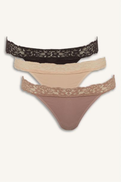 Fall in Love Lace Detailed 3 Piece Panties