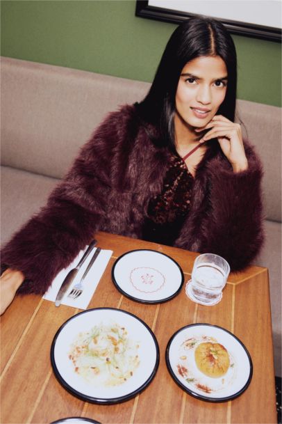 Regular Fit Short Faux Fur Jacket