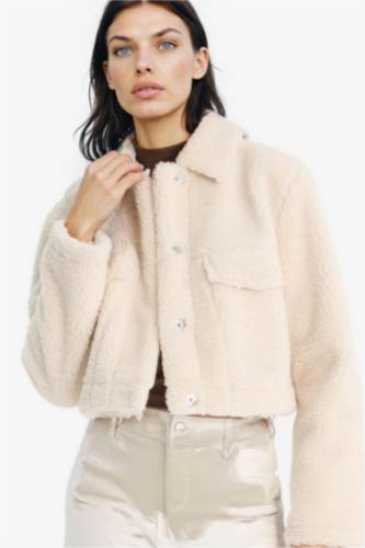 Regular Fit Faux Fur buttoned Jacket
