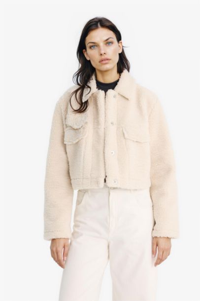 Regular Fit Faux Fur buttoned Jacket