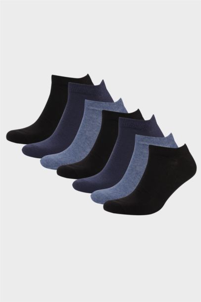 Erkek 7'li Pamuklu Patik Çorap