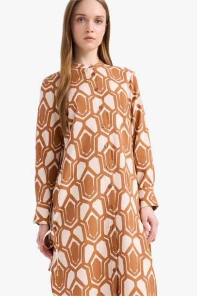 Regular Fit Printed Long Sleeve Tunic