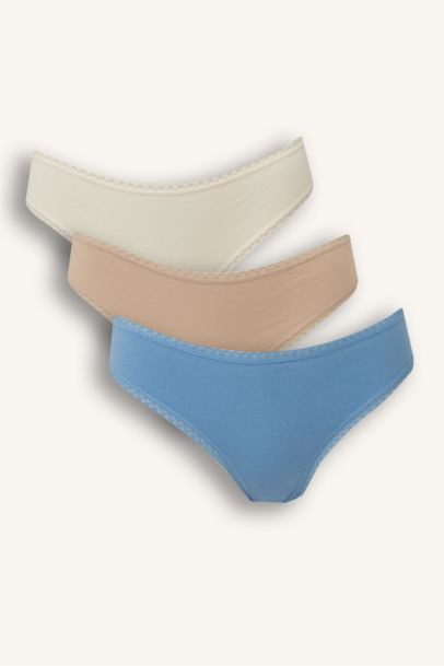 Lace Detail 3 Piece Brazilian Underwear