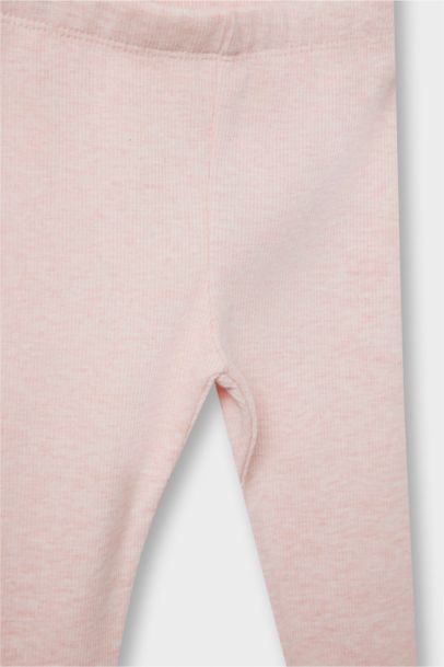 Lot de 2 Leggings côtelés pour bébé fille