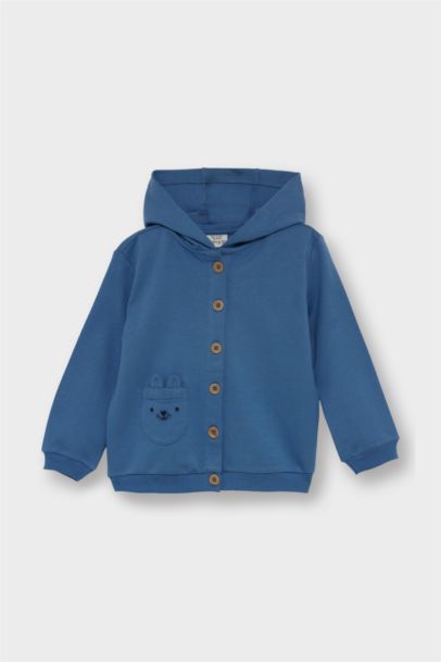 طقم بيبي اولادي تيشيرت بنطلون وكارديجان قصة عادية - 3 قطع